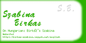 szabina birkas business card